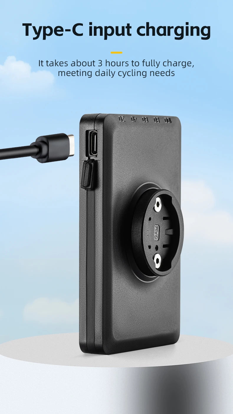 Luce per bicicletta Rockbros 1500LM e batteria power bank 5000 mAh