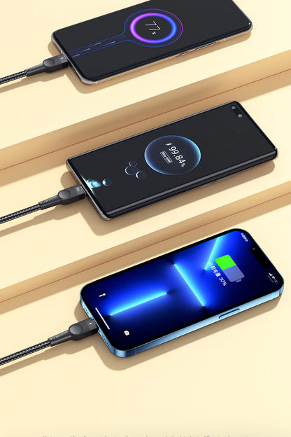 Essager 6A 66W 3 in 1 USB Type C Cable Micro USB Wire For iPhone 13 12 Pro Max samsung Xiaomi Huawei POCO Cell Phone Data Cable