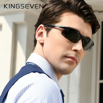 KINGSEVEN Photochromic Polarized Men Aluminum Sunglasses Chameleon Lens Male Sun Glasses Aviation Women For Men Eyewear 9126