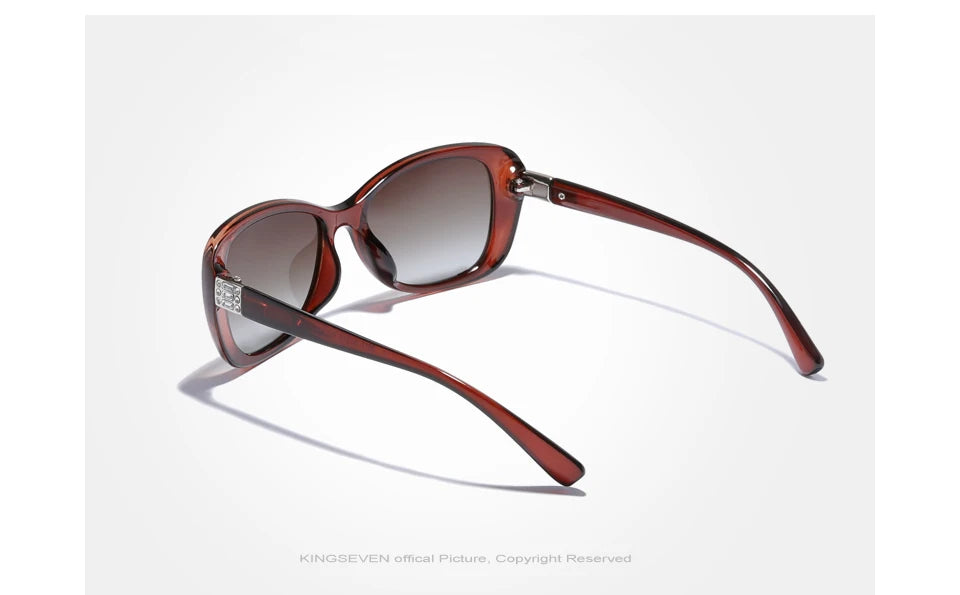 KINGSEVEN Jeunes Style Lunettes de Soleil de Femme Gradient Lentille Polarisée Luxe Design Femme Elégante Lunette De Soleil Femme