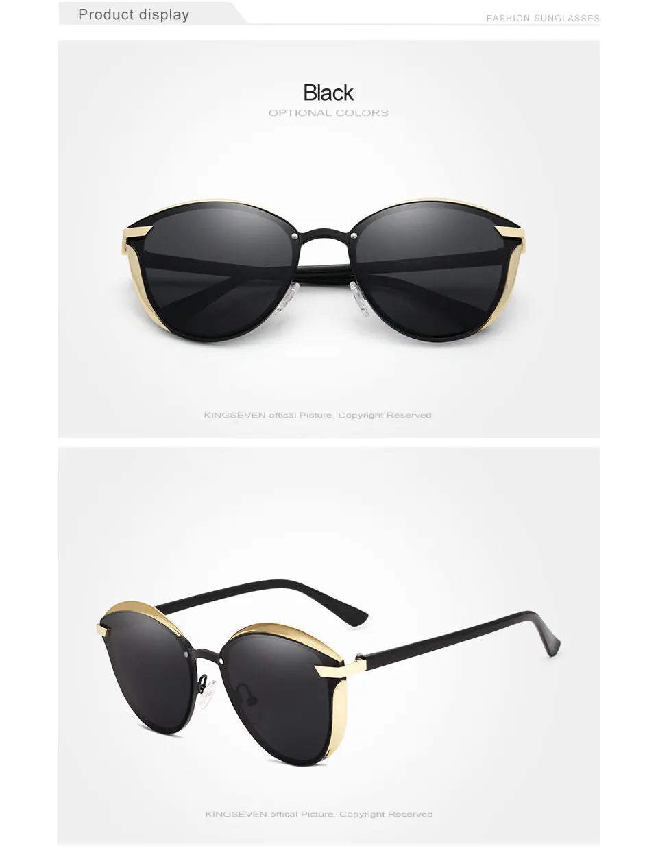 KINGSEVEN Design Cat Eye Lunettes de soleil femmes polarisées de luxe cadre en alliage Mode Femmes Lunettes de soleil rétro Oculos De Sol Gafas