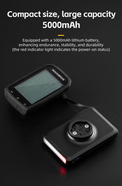 Luce per bicicletta Rockbros 1500LM e batteria power bank 5000 mAh
