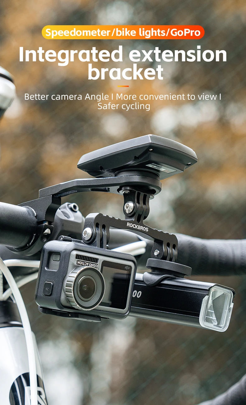 Rockbros bike light holder, GoPro camera, or speedometer Gamin Navi