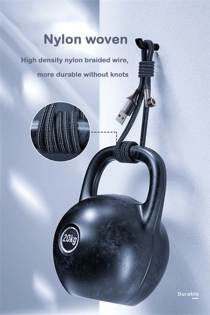 Essager 540 drehbares Magnetkabel 3a Schnellladung Micro-USB-Typ-C-Kabel für iPhone Xiaomi Magnet-Ladegerät Telefon-Draht-Kabel Daten