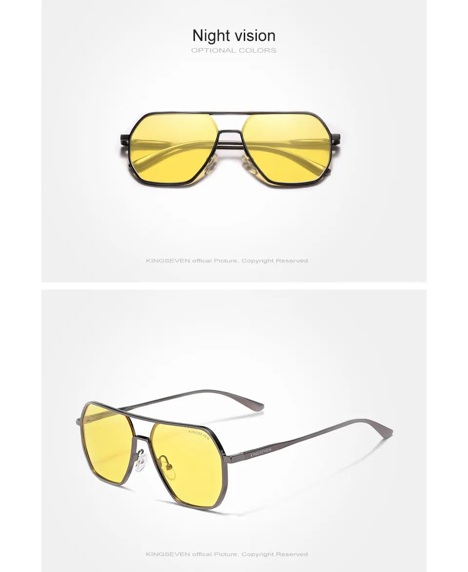 Kingseven new self-tinting sunglasses men women chameleon polarized pilot sunglasses