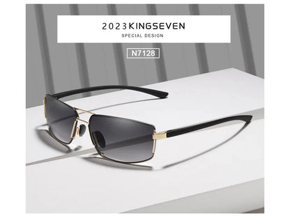 KINGSEVEN Marque Design Lunettes de soleil Hommes Conduite Cadre Carré Lunettes de soleil Homme Classique Unisexe Lunettes Gafas