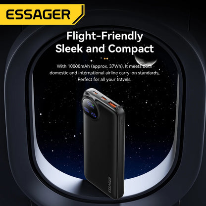 Essager power bank 20000mah 22.5 w pd fast charge power bank portable charger for iphone 15 14 13 12 pro max huawei