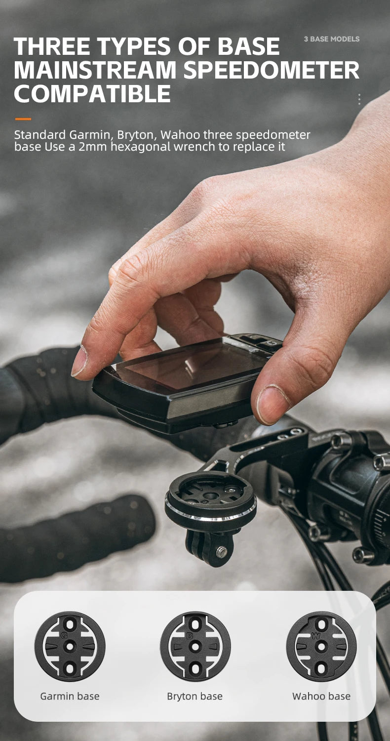 Rockbros bike light holder, GoPro camera, or speedometer Gamin Navi