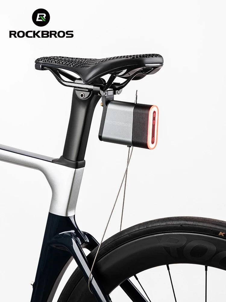 Rockbros bicycle rear light with lock can be locked and unlocked by cell phone
