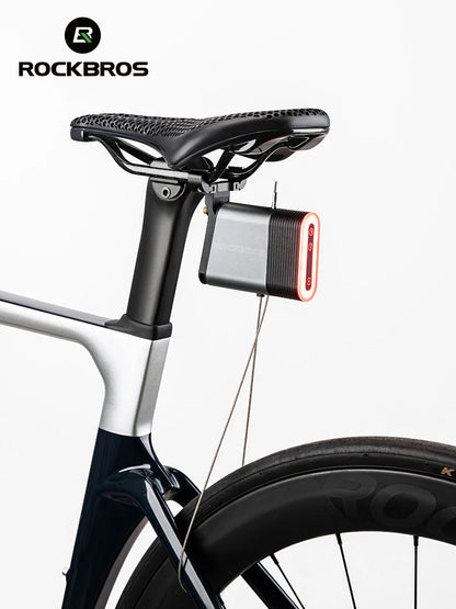 Rockbros bicycle rear light with lock can be locked and unlocked by cell phone