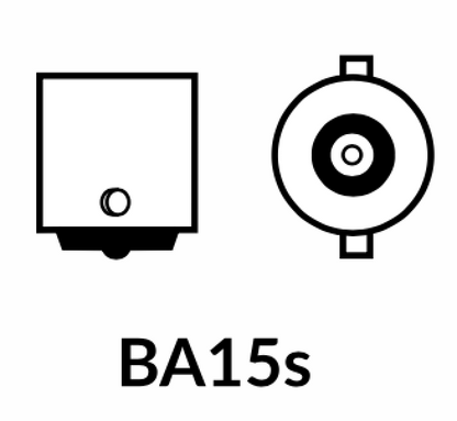 R5W BA15S LED Weiss kurz 12-30V 7.3W Tagfahrlicht / Rückfahrlicht 2 Stk.