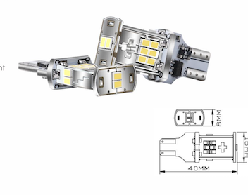 W16W - T15 LED canbus 950LM Rückfahrlicht-2 Stk.