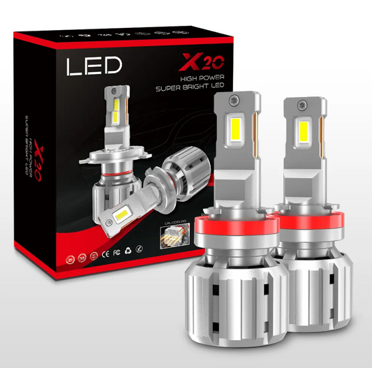 HB4 (9006) LED X20 CANBUS 12000LM 400% mehr Licht 12-24V 55W 1 Set