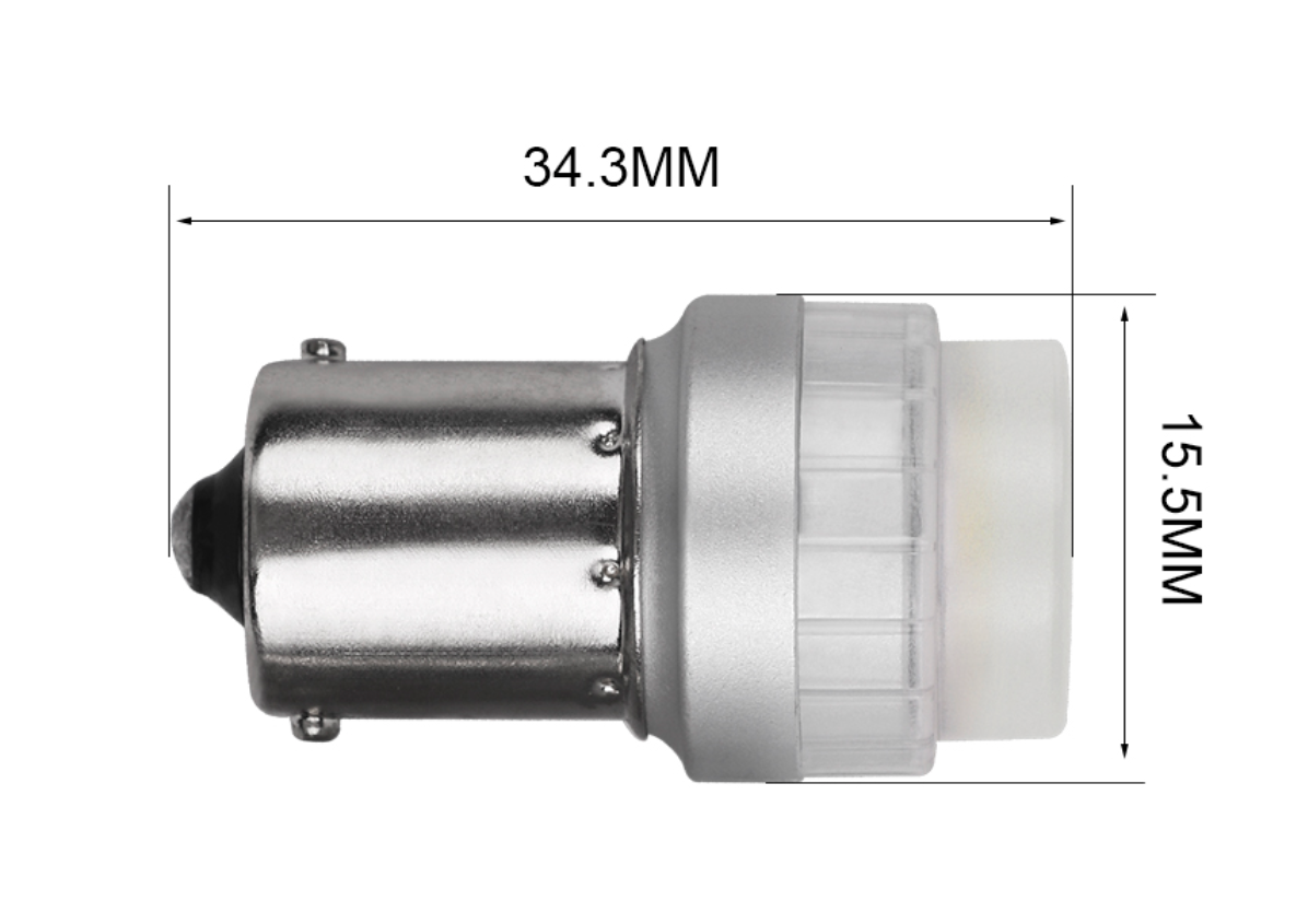 R5W BA15S LED Bianco corto 12-30V 7,3W- Tensione: 12-30V 2 pz.