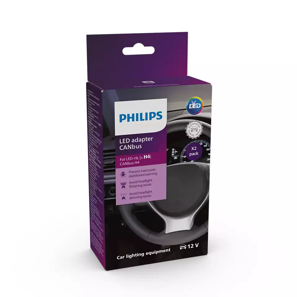 H4 LED Adapter CANbus Philips 2 Stk.