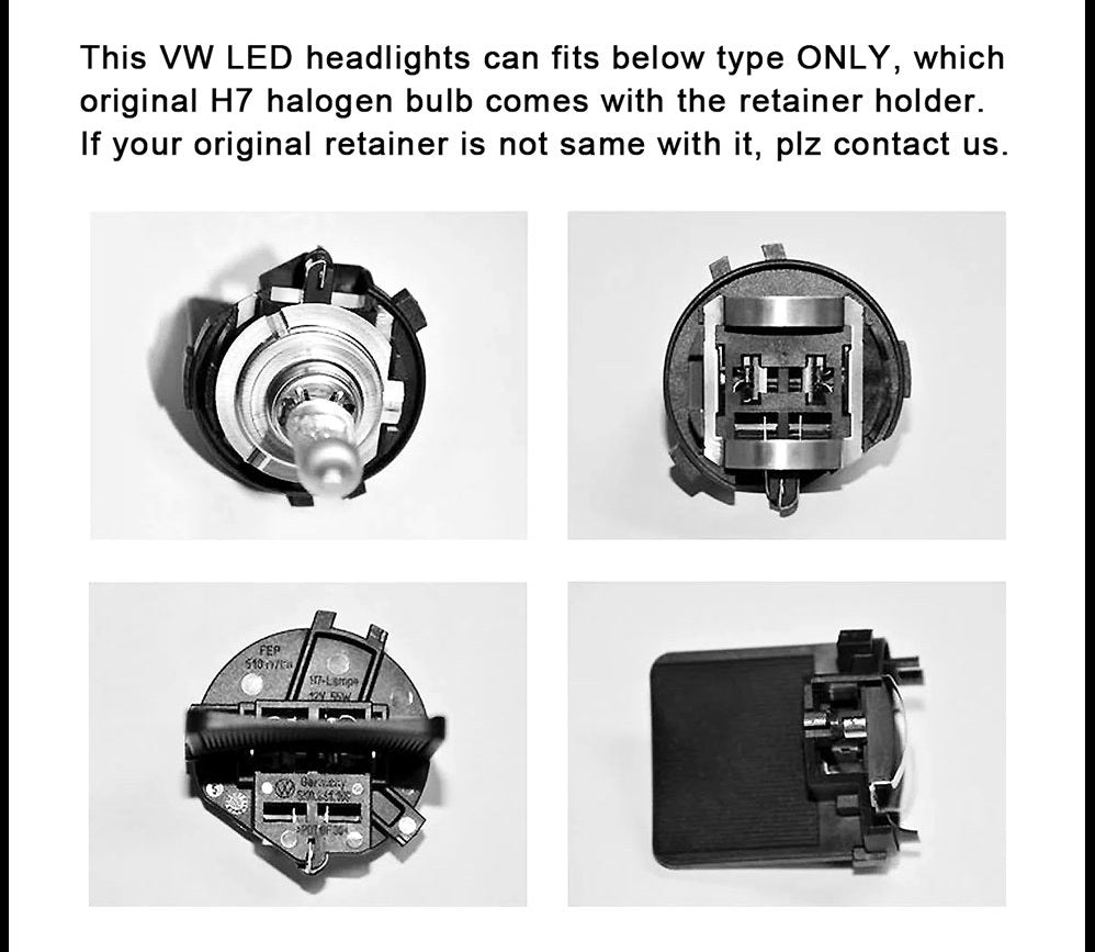 H7 LED VW Golf 7 Mercedes Sprinter 250% di luce in più-2 pz.