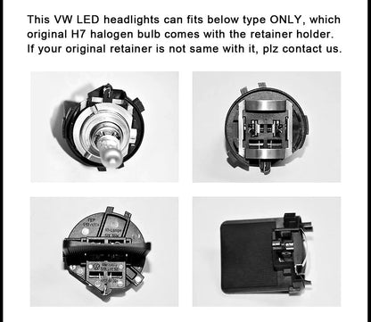 H7 LED VW Golf 7 Mercedes Sprinter 250% di luce in più-2 pz.
