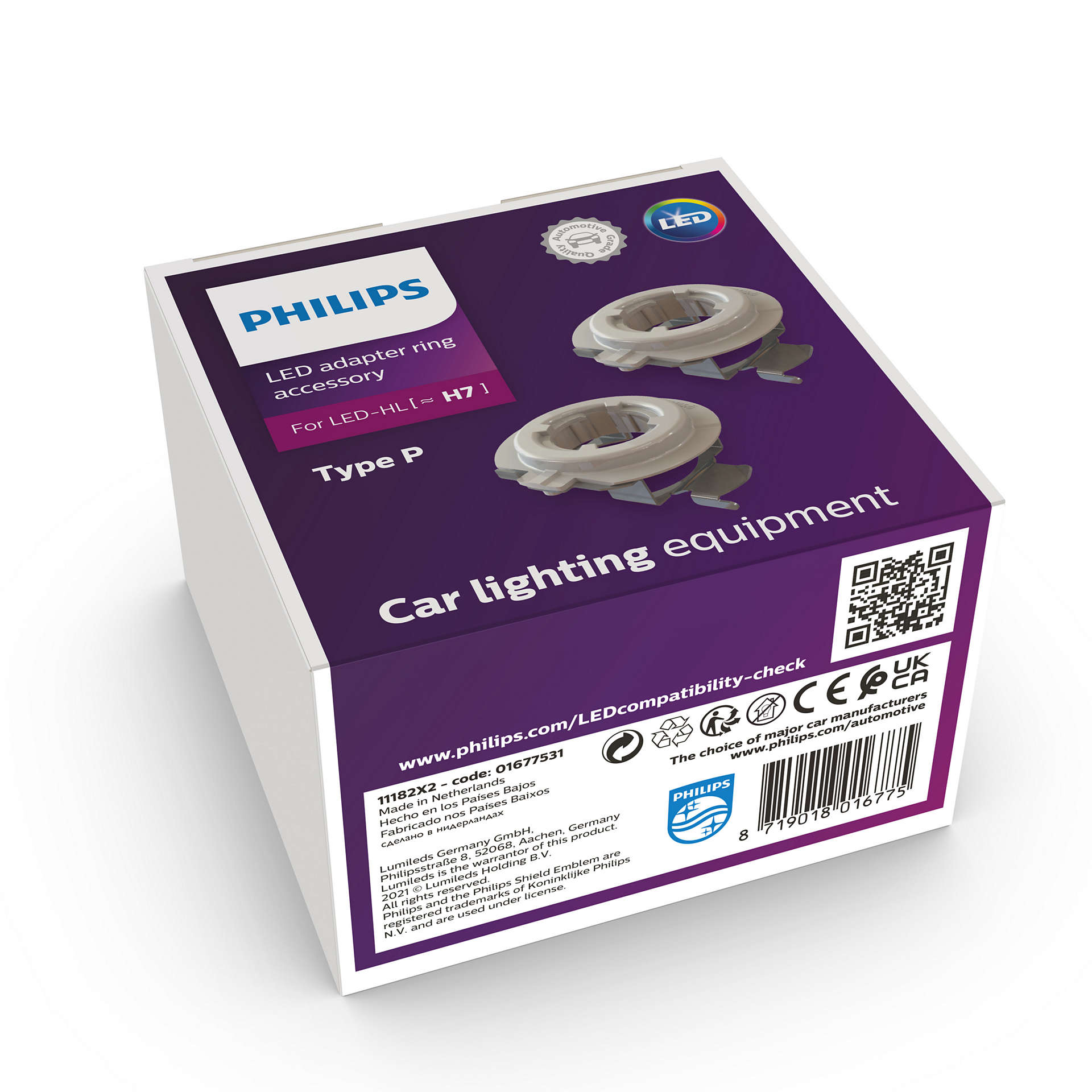 Adapter Ring Typ P passend zu H7 Philips PRO6000 LED (2 Stk.)