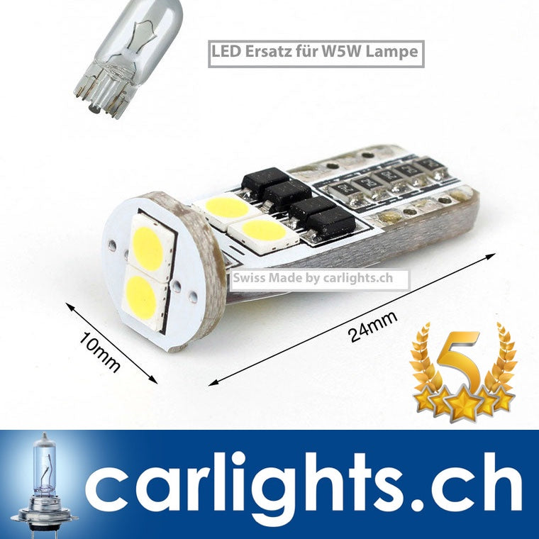 Kennzeichenlicht W5W-T10 canbus 12V 2.3W Swiss Made 2 Stk.